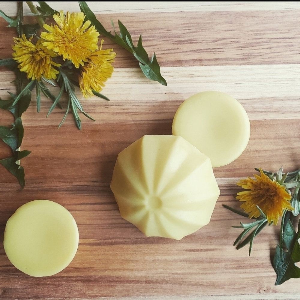 Cedarwood-Dandelion Lotion bars made with organic ingredients